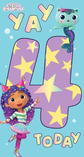 Picture of GABBYS DOLLHOUSE 4TH BIRTHDAY CARD